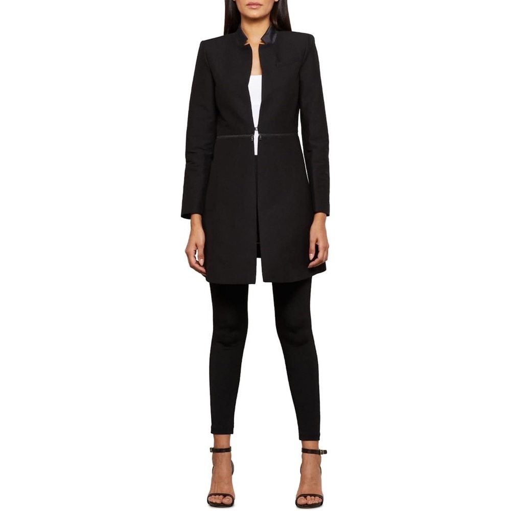 BCBGMAXAZRIA Women's Arelia Silk Blend A Line Jacket Preowned XXS